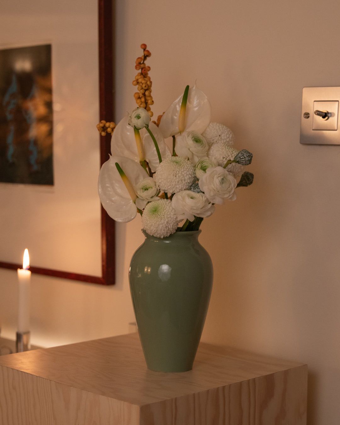 Flowers in a living room