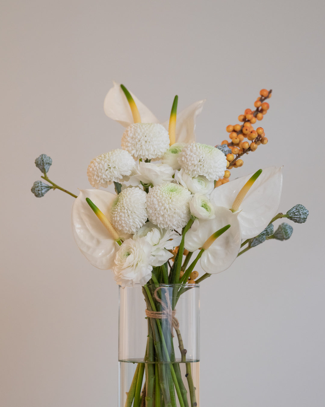 large crisp winter flower bouquet